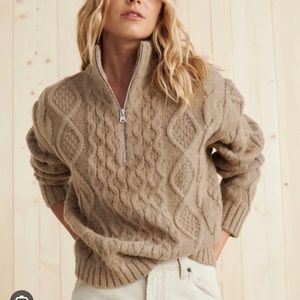 Jenni Kayne Cable Half Zip - size M